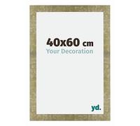 yd. Your Decoration - Cornice 40x60 cm - Cornice Decorativa Parete in Legno con Vetro in acryl - Antiriflesso - Ottima Qualità - Oro Antico - Mura