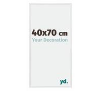 yd. Your Decoration - Cornice 40x70 cm - Bianco Lucente - Cornice Decorativa Parete in Alluminio con Vetro in acryl - Ottima Qualità - Annecy