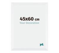 yd. Your Decoration - Cornice 45x60 cm - Bianco Opaco - Cornice Decorativa Parete in Legno con Vetro in acryl - Antiriflesso - Catania