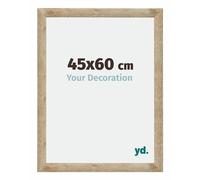 yd. Your Decoration - Cornice 45x60 cm - Oro - Cornice Decorativa Parete in Legno con Vetro in acryl - Antiriflesso - Catania