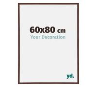yd. Your Decoration - Cornice 60x80 cm - Marrone - Cornice Decorativa Parete in Alluminio con Vetro in acryl - Ottima Qualità - Annecy