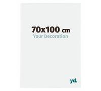 yd. Your Decoration - Cornice 70x100 cm - Bianco Lucente - Cornice Decorativa Parete in Plastica con Vetro in acryl - Antiriflesso - 70x100 Cornice - Evry