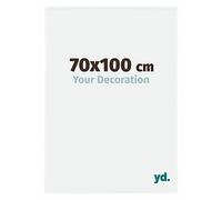 yd. Your Decoration - Cornice 70x100 cm - Bianco Lucente - Decorativa Parete in Plastica con Vetro in acryl - Antiriflesso - 70x100 Cornice - Evry