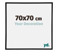 yd. Your Decoration - Cornice 70x70 cm - Nero Lucente - Cornice Decorativa Parete in Plastica con Vetro in acryl - Antiriflesso - 70x70 Cornice - Annecy