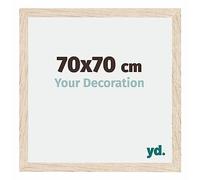 yd. Your Decoration - Cornice 70x70 cm - Quercia - Cornice Decorativa Parete in Legno con Vetro in acryl - Antiriflesso - Catania