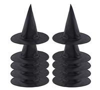 YDBILLOW Cappelli da strega neri di Halloween, per uomini e donne, accessori per costumi di Halloween, accessori per costumi di Halloween, decorazioni nere da appendere (10, nero, taglia unica)