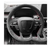 YDCDFVBVGM Accessori Auto Interno per Lincoln per Corsair per Aviator per Nautilus per MKC per MKZ Coprivolante per Auto Accessori per Auto Custodia Volante Cover Pelle(Suede A)