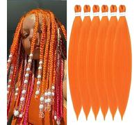YDDM Capelli Per Treccine Africane Arancione Extension Treccine Texture Yaki Easy Install per Principianti 20 Pollici 6 Pezzi Capelli Leggeri e Naturali per Box Braids, Twist e Crochet