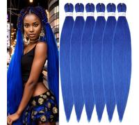 YDDM Capelli Per Treccine Africane Extension Trecce Blu Braids Extension 32 Pollici 3packs Extension Per Treccine Africane Extension Capelli Per Trecce (32Pollice, Blue#)
