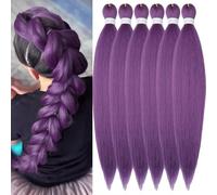 YDDM Capelli Per Treccine Africane Lilla Extension Treccine Texture Yaki Easy Install per Principianti 26 Pollici 6 Pezzi Capelli Leggeri e Naturali per Box Braids, Twist e Crochet