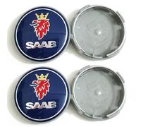 YDDNRBU 4 PCS Auto Tappi Coprimozzo per Saab Scania 93 95 9000 900 9-4X 9-7X 9-2X 9-X 600 99 97 Auto Centro Copricerchi Tappi con Logo Copricerchi Coprimozzo Ruota Auto Emblema,Blue Style
