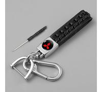 YDDNRBU Portachiavi Auto, per Mitsubishi L200 2015-2018 Sostituire Chiavi Anelli Anti-Smarrimento Personalizzato Moda Famiglia Regalo Car Accessori,Silver Black