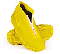 ydfagak Impermeabile Copriscarpe, Copriscarpe Antiscivolo con Suola Antiscivolo Rinforzata, Copriscarpe Riutilizzabili Pieghevole per Le Giornate Di Pioggia e Neve (XL (43-47), Giallo)