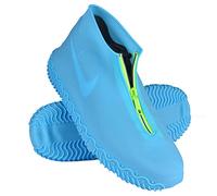 ydfagak Impermeabile Copriscarpe, Copriscarpe Antiscivolo con Suola Antiscivolo Rinforzata, Copriscarpe Riutilizzabili Pieghevole per Le Giornate Di Pioggia e Neve (L (39-42), Blu)