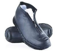 ydfagak Impermeabile Copriscarpe, Copriscarpe Antiscivolo con Suola Antiscivolo Rinforzata, Copriscarpe Riutilizzabili Pieghevole per Le Giornate di Pioggia e Neve (L (39-42), Nero)