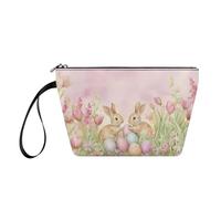 YDFISH Beauty case da donna borsa cosmetica portatile impermeabile borsa da toilette con cerniera carino pochette quattro stagioni articoli, Tulipani Con
