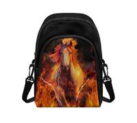 YDFISH Borsa a tracolla per telefono cellulare da donna piccola borsa a tracolla borsa da donna borsa a tracolla casual zaino da viaggio, Fuoco di cavallo