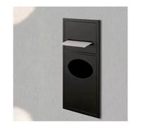YDHFCD Nicchia a Muro Inox con Porta Rotolo Integrato | Cestino Estraibile, Risparmio Spazio, Antiruggine, Senza Piastrelle(Black,52x20x13.5cm)