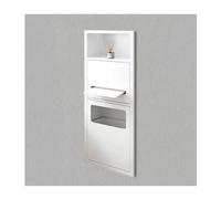 YDHFCD Nicchia a Muro Inox con Porta Rotolo Integrato | Cestino Estraibile, Risparmio Spazio, Antiruggine, Senza Piastrelle(White,70x20x13.5cm)