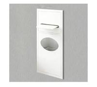 YDHFCD Nicchia a Muro Inox con Porta Rotolo Integrato | Cestino Estraibile, Risparmio Spazio, Antiruggine, Senza Piastrelle(White,52x20x13.5cm)