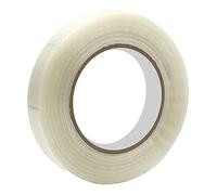 YDHfdc 1 Rotolo Nastro Rinforzato con Fibra Di Vetro 20mm x 50m Nastro Adesivo Trasparente Bi Directional Filament per Reggette, Fissaggio, Imballaggio e Sigillatura