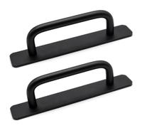 YDHfdc 2 Pezzi Autoadesive Mobili Maniglia 147mm Porta Maniglia Istantanea Adesiva Porta Alluminio Maniglione per Porte e Finestre, Camera da Letto, Porta Scorrevole etc, Nero