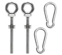 YDHfdc 2 Pezzi Golfari Bullone a Occhiello Inox M8 x 80 mm Ganci a Vite con Dado e Rondelle Filettatura Metrica Viti a Occhiello con Moschettoni per Fissaggio e Sospensione