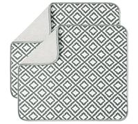 YDHfdc 2 Pezzi Tappetino Scolapiatti Assorbente in Microfibra Tappetino Asciuga Piatti Tappetino Lavandino Cucina per il Bancone Della Cucina, Griglia Diamantata, 46 cm x 40 cm