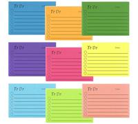 YDHfdc 9 Note Adesive Foderate 450 Blocco Note Adesive To Do List Colorati Foderato Note Adesive Sticky Notes Adesive per Ufficio Famiglia Scuola (10x7cm)