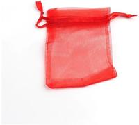 YDHSIKK Borse Regalo Sacchetti in Organza con Coulisse for Regali di Nozze, Caramelle, Gioielli, Confezione da 100 Multicolore(Red)