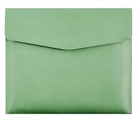 YDHSIKK Cartella portadocumenti a busta Borsa, 1 portadocumenti in pelle, buste portadocumenti in PU, 240x330 mm, multicolore(Green)