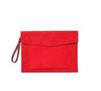 YDHSIKK Cartella portadocumenti a busta Borsa, Borsa portadocumenti in pelle PU 330x240mm multicolore confezione da 2(Red)