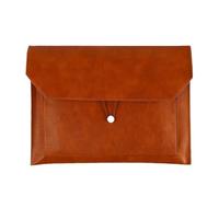 YDHSIKK Cartella portadocumenti a busta Borsa, Borsa portadocumenti in pelle PU 337x237mm multicolore confezione da 2(Brown)