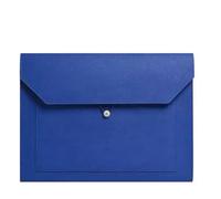 YDHSIKK Cartella portadocumenti a busta Borsa, Borsa portadocumenti in pelle PU formato A4 330x245 mm multicolore(Blue)