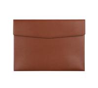 YDHSIKK Cartella portadocumenti a busta Borsa, Cartella portadocumenti in pelle, cartella portadocumenti da lavoro, PU multicolore, 24x33 cm, confezione da 2(Brown)