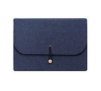 YDHSIKK Cartella portadocumenti a busta Borsa, Cartella portadocumenti in pelle con 13 scomparti, multicolore, 33x3x24,5 cm(Blue)