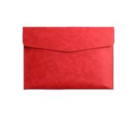 YDHSIKK Cartella portadocumenti a busta Borsa, Cartella portadocumenti in pelle, formato A4, organizer 235x330 mm, multicolore, confezione da 3(Red)