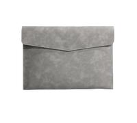 YDHSIKK Cartella portadocumenti a busta Borsa, Cartella portadocumenti in pelle, formato A4, organizer 235x330 mm, multicolore, confezione da 3(Grey)