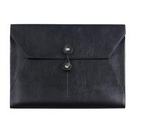 YDHSIKK Cartella portadocumenti a busta Borsa, Cartella portadocumenti in pelle, organizer, 335x240 mm, multicolore(Black)