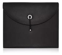 YDHSIKK Cartella portadocumenti a busta Borsa, Cartella portadocumenti in pelle PU multicolore 33x25x4,5 cm(Black)