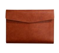 YDHSIKK Cartella portadocumenti a busta Borsa, Cartella portadocumenti in similpelle A4, organizer for ufficio, multicolore, 33x24 cm(Brown)