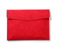 YDHSIKK Cartella portadocumenti a busta Borsa, Cartella portadocumenti in similpelle formato A4 con bottone a pressione, multicolore, 33x24 cm(Red)