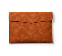 YDHSIKK Cartella portadocumenti a busta Borsa, Cartella portadocumenti in similpelle formato A4 con bottone a pressione, multicolore, 33x24 cm(Brown)