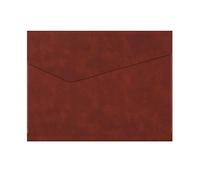 YDHSIKK Cartella portadocumenti a busta Borsa, Organizzatore for documenti in pelle PU for archiviazione di file 34x26 cm multicolore confezione da 2(Brown)