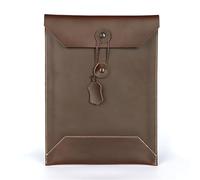 YDHSIKK Cartella portadocumenti a busta Borsa, Portadocumenti in pelle A4, borsa portadocumenti, borsa porta computer, colore caffè, 35x26,5x0,4 cm