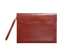 YDHSIKK Cartella portadocumenti a busta Borsa, Portadocumenti in pelle A4, borsa portadocumenti for ufficio, rosso 33x24,5 cm(Red 2)