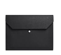 YDHSIKK Cartella portadocumenti a busta Borsa, Portadocumenti in pelle A4 Cartella portadocumenti Organizer Multicolore 330x245mm(Black)