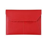 YDHSIKK Cartella portadocumenti a busta Borsa, Portadocumenti in pelle A4, organizer multicolore, dimensioni 23,5x33 cm, confezione da 2(Red)