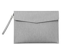 YDHSIKK Cartella portadocumenti a busta Borsa, Portadocumenti in pelle con busta A4, cartella in similpelle, multicolore, 33x24,3 cm(Grey)