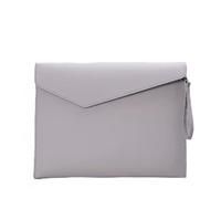 YDHSIKK Cartella portadocumenti a busta Borsa, Portadocumenti in pelle PU 345x275mm Multicolore Organizzatore di file A4 for lavoro, casa e viaggio(Grey)